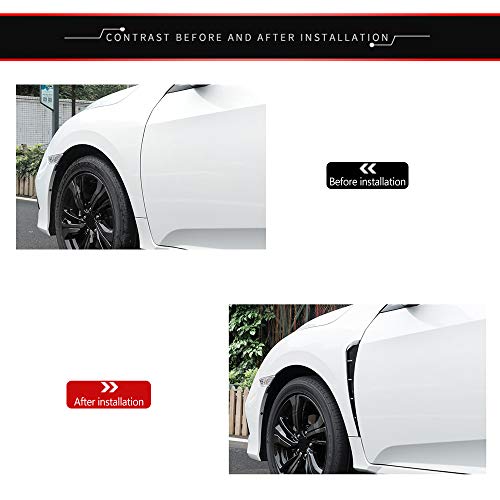 Car Fender Side Vents ABS Compatible Fender Stickers Decorative Air Flow Intake Hole Grille Spoiler Auto Exterior Accessories
