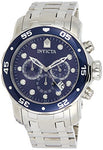 Invicta Men's 0070 "Pro Diver Collection" Stainless Steel and Blue Dial Watch