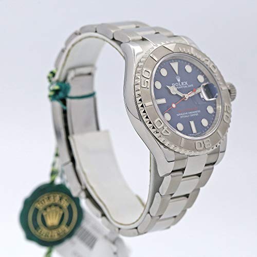 Rolex 16622 Oyster Perpetual Yacht-Master Steel with Platinum Mens Watch Silver Dial Oyster Perpetual Calendar Sapphire Crystal Serial Number Certified