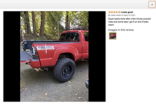 GOLD HOOK TRD Offroad Decals for Tacoma Bed, 4x4 Racing Development Sticker (Set of 2) (3" x 19.6")