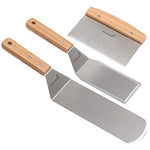 Professional Metal Spatula Set - Stainless Steel Spatula and Griddle Scraper - Heavy Spatula Griddle Accessories Great for Cast Iron Griddle BBQ Flat Top Grill - Commercial Grade