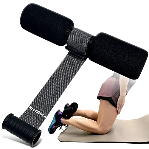 NordStick Nordic Hamstring Curl Strap - Upgraded Stability, Speed, Comfort - PT Pro Created - 10 Second Setup, 300LB Cap - Nordic Curl Ab Home Fitness Equipment - Ab, Spanish Squats, Razor Curl