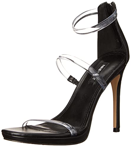 Nine West Women's LEAH3 Heeled Sandal, Black, 7