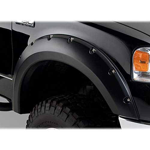 LEDKINGDOMUS Fender Flares Kit Compatible for 2004-2008 Ford F150 Styleside, 2006-2008 Lincoln Mark LT, Dura-Flex Material Textured Matte Black Finish Front Rear Wheels Pocket Rivet Style