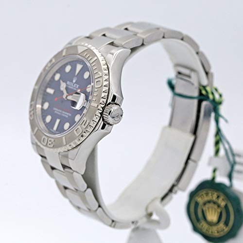Rolex 16622 Oyster Perpetual Yacht-Master Steel with Platinum Mens Watch Silver Dial Oyster Perpetual Calendar Sapphire Crystal Serial Number Certified