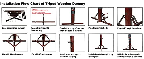 Flex HQ Wing Chun Dummy Mook Yan Jong IP Man Training Target Tripod Base