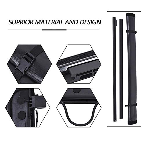 CARMOCAR Truck Covers Replacement for Toyota Tacoma for 1989-2004 | 6FT Bed | Soft Roll-Up Truck Bed Tonneau Cover | Pickup Truck Bed Cover Accessories with Led Light