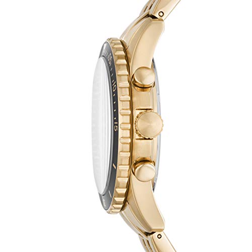 Fossil Men's FB-01 Quartz Stainless Steel Chronograph Watch, Color: Gold (Model: FS5836)