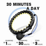 Dumoyi Smart Weighted Hula Hoop for Adults Weight Loss, 24 Detachable Knots Infinity Hoop, 2 in 1 Adomen Fitness Massage Workout Equipment, Great for Exercise and Fitness
