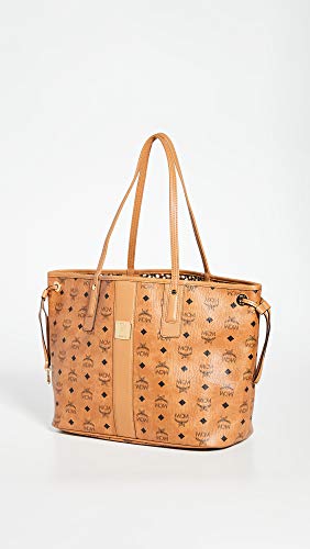 MCM Women's Large Liz Shopper Tote, Cognac, Tan, One Size