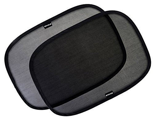 Enovoe Car Window Shade - (2 Pack) - 21"x14" Premium Cling Sunshade for Car Windows - Sun, Glare and UV Rays Protection for Your Child - Baby Side Window Car Sun Shades