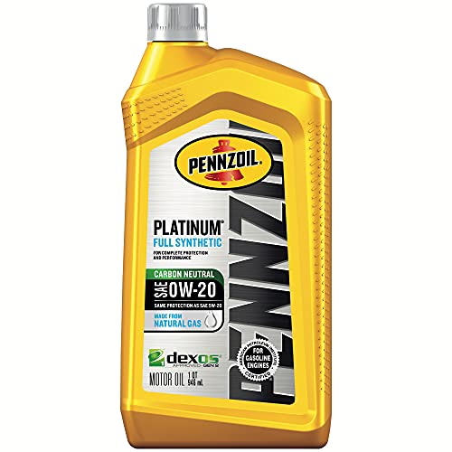 Pennzoil Platinum Full Synthetic 0W-20 Motor Oil (1-Quart, Single)