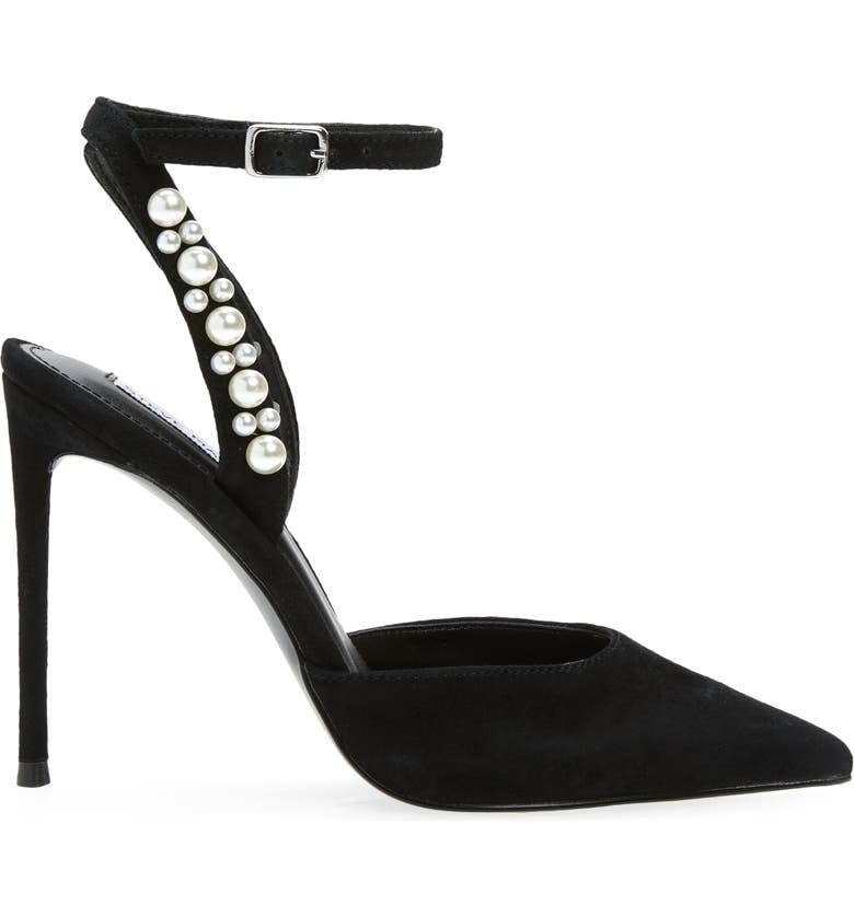 Steve Madden Women's Vary Pump, Black Suede, 7.5