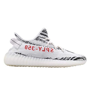 adidas Men's Yeezy Boost 350 V2, White/CORE Black/RED, 9.5 M US