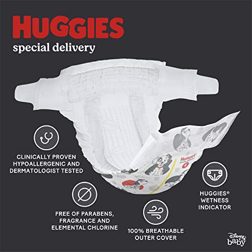 Hypoallergenic Baby Diapers, Huggies Special Delivery, Softest Diaper, Safe for Sensitive Skin, Size 4 (140 Count) - Packaging May Vary