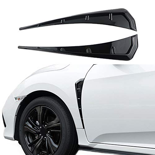 Car Fender Side Vents ABS Compatible Fender Stickers Decorative Air Flow Intake Hole Grille Spoiler Auto Exterior Accessories