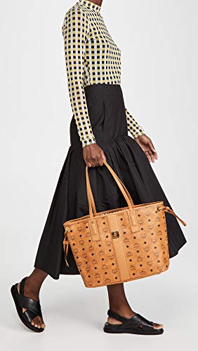 MCM Women's Large Liz Shopper Tote, Cognac, Tan, One Size
