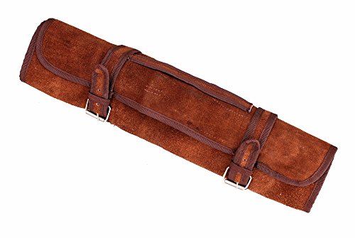 W Trading-Custom Hand made damascus steel blade Professional kitchen knives 8 PCS chef kitchen knife set with leather pouch for storage. WT-1046-8