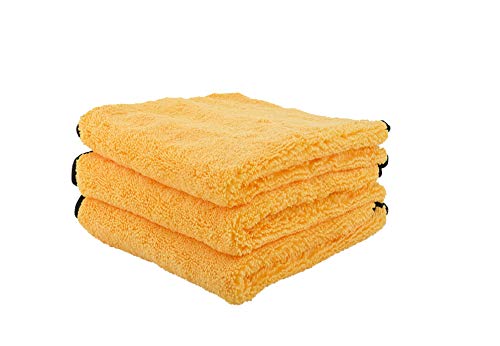 Chemical Guys MIC_506_03 Professional Grade Premium Microfiber Towels, Gold 16" x 16", Pack of 3