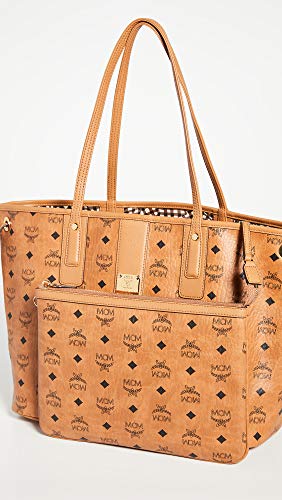 MCM Women's Large Liz Shopper Tote, Cognac, Tan, One Size