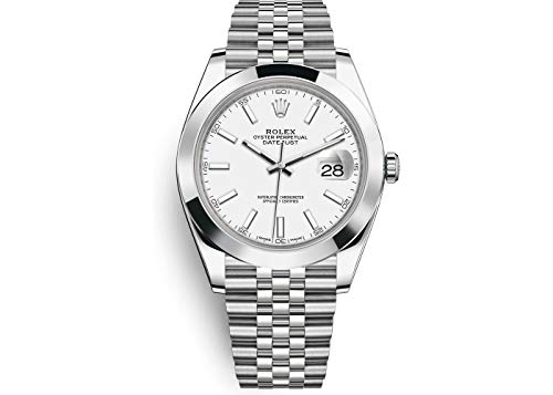Rolex Datejust 41 White Dial Oystersteel Men's Watch on Jubilee Bracelet 126300