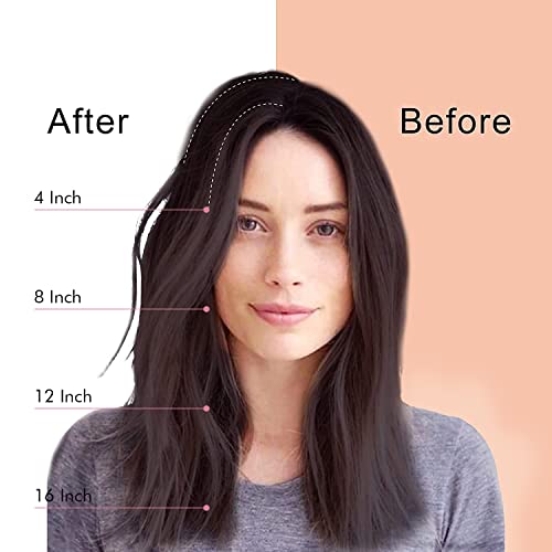 REECHO 2 pack 4 inch Short Thick Hairpieces Adding Extra Hair Volume Clip in Hair Extensions Hair Topper for Thinning Hair Women Color Grey/Brown/Silver/White Mixed