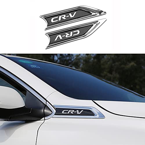 CEBAT 2Pcs ABS Chromed Air Vent Hood Intake Fender Trim Side Wing Fender Emblem Badge Decoration Cover Trim for CRV 2017 2018 2019 2020 2022