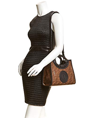 Fendi Runaway Glazed Canvas 1974 FF Stamp Small Shoulder Bag 8BH353