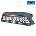 EAG Replacement Upper ABS Grille Front Grill with Amber LED Lights - Charcoal Gray Fit for 12-15 Tacoma