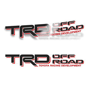 GOLD HOOK TRD Offroad Decals for Tacoma Bed, 4x4 Racing Development Sticker (Set of 2) (3" x 19.6")