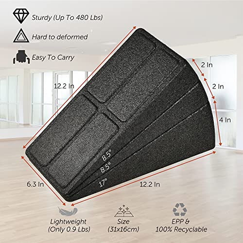INFIDEZ Incline Foam Slant Board 3pcs for Calf Stretching, Squats, Foot Stretcher, 3 Pcs Calf Stretcher Exercise Equipment for Home Workout, Adjustable Incline Wedge Workout Equipment for Physical Therapy
