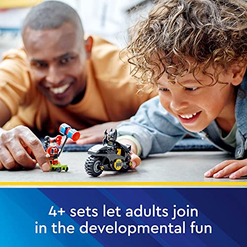 LEGO DC Batman Versus Harley Quinn 76220 Building Toy Set; a Super Hero on a Motorcycle and a Super Villain on a Skateboard; Includes a Batarang; Gift for Kids, Boys and Girls, Ages 4+ (42 Pieces)