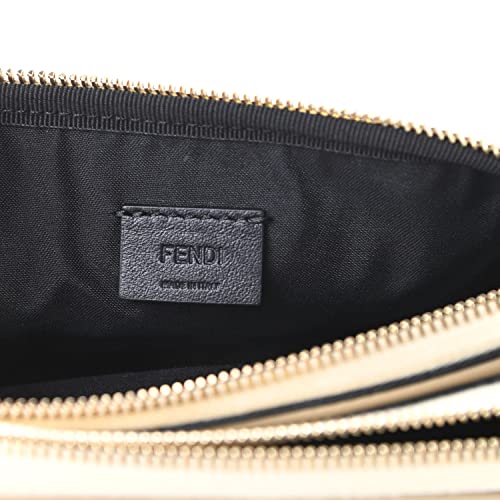 Fendi Vitello Grace Matte Bicolor Easy Baguette Black White 8BS044