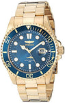 Invicta Mens Pro Diver Quartz Watch, Gold, 30024