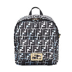 Fendi FF 1974 Print Baguette Blue Nylon Backpack Bag 8BZ048