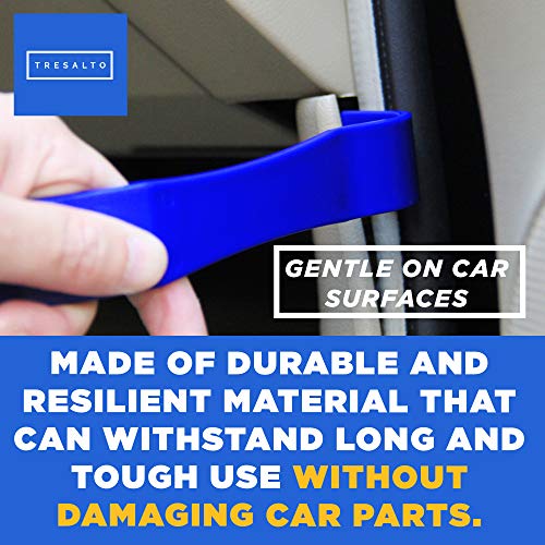 Tresalto Auto Trim Removal Tool Set (No Scratch Plastic Pry Tool Kit) - Auto Trim Tool Kit Car Tools, Easy Door Panel Removal Tool, Fastener Removal, Clip, Molding, Dashboards, Interior Trim Tools