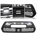 Olmcargo Replacement Grille Compatible with Tacoma 2016-2021 Pro SR5 SR Limited Off-road Sport Grille Replacement Black Grill with Grey Letters Matte Black (White Lights)