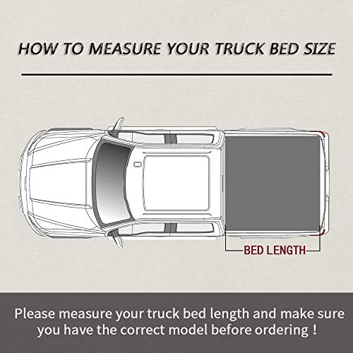 CARMOCAR Truck Covers Replacement for Toyota Tacoma for 1989-2004 | 6FT Bed | Soft Roll-Up Truck Bed Tonneau Cover | Pickup Truck Bed Cover Accessories with Led Light