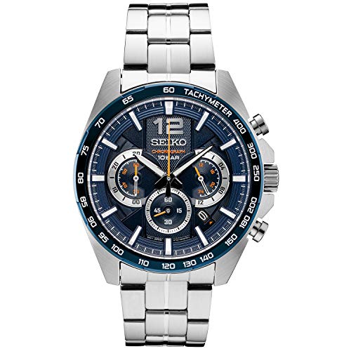 Seiko Men's Japanese Quartz Stainless Steel Strap, Silver, 0 Casual Watch (Model: SSB345)