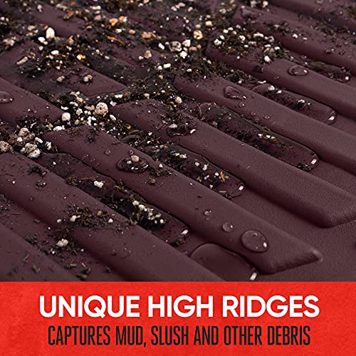 Motor Trend 923-BD Burgundy FlexTough Contour Liners-Deep Dish Heavy Duty Rubber Floor Mats for Car SUV Truck & Van-All Weather Protection Trim to Fit Most Vehicles