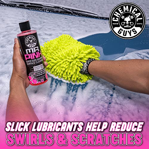 Chemical Guys CWS_402_16 Mr. Pink Foaming Car Wash Soap (Works with Foam Cannons, Foam Guns or Bucket Washes) Safe for Cars, Trucks, Motorcycles, RVs & More, 16 fl oz, Candy Scent