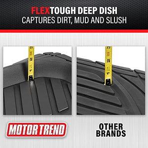 Motor Trend 923-BD Burgundy FlexTough Contour Liners-Deep Dish Heavy Duty Rubber Floor Mats for Car SUV Truck & Van-All Weather Protection Trim to Fit Most Vehicles