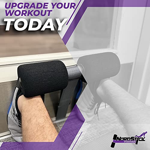 NordStick Nordic Hamstring Curl Strap - Upgraded Stability, Speed, Comfort - PT Pro Created - 10 Second Setup, 300LB Cap - Nordic Curl Ab Home Fitness Equipment - Ab, Spanish Squats, Razor Curl