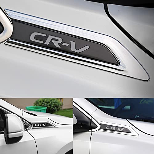 CEBAT 2Pcs ABS Chromed Air Vent Hood Intake Fender Trim Side Wing Fender Emblem Badge Decoration Cover Trim for CRV 2017 2018 2019 2020 2022