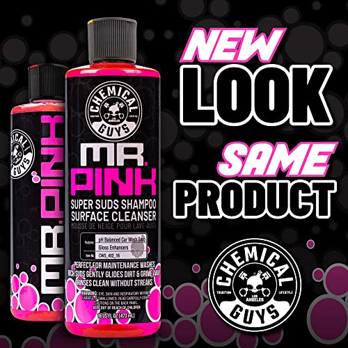 Chemical Guys CWS_402_16 Mr. Pink Foaming Car Wash Soap (Works with Foam Cannons, Foam Guns or Bucket Washes) Safe for Cars, Trucks, Motorcycles, RVs & More, 16 fl oz, Candy Scent