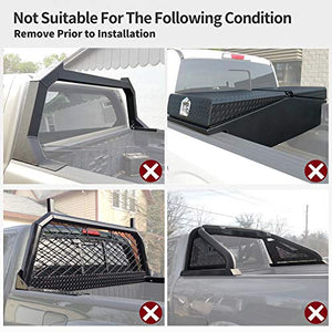 oEdRo Soft Tri-fold Truck Bed Tonneau Cover Compatible with 2016-2022 Toyota Tacoma with 5ft Bed, Fleetside with Track Rail System(Excl. Trail)