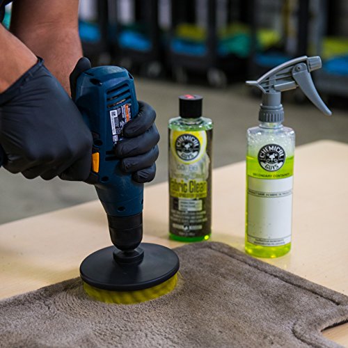 Chemical Guys CWS20316 Foaming Citrus Fabric Clean, Easy-to-Use Drill Brush Carpet & Upholstery Fabric Cleaning Kit 16 fl oz