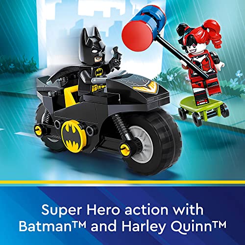 LEGO DC Batman Versus Harley Quinn 76220 Building Toy Set; a Super Hero on a Motorcycle and a Super Villain on a Skateboard; Includes a Batarang; Gift for Kids, Boys and Girls, Ages 4+ (42 Pieces)
