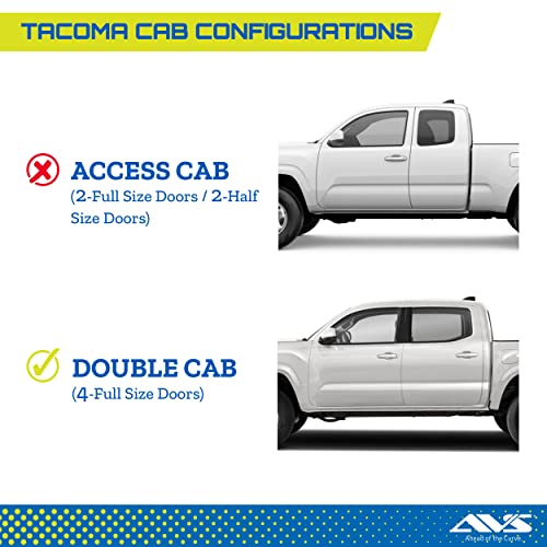 Auto Ventshade [AVS] In-Channel Ventvisor | Smoke Color, 4 pc | 194768 | Fits 2016 - 2022 Toyota Tacoma Double Cab
