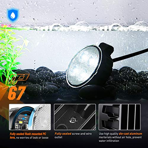Nilight 2PCS 3Inch Led Pods Round 1500LM Built-in EMC Work Light 90° Flood Beam Angle for Offroad Lights Side Light Rear Back-Up Light for Tractor Truck Motorcycle Boat ATV UTV, 5 Years Warranty
